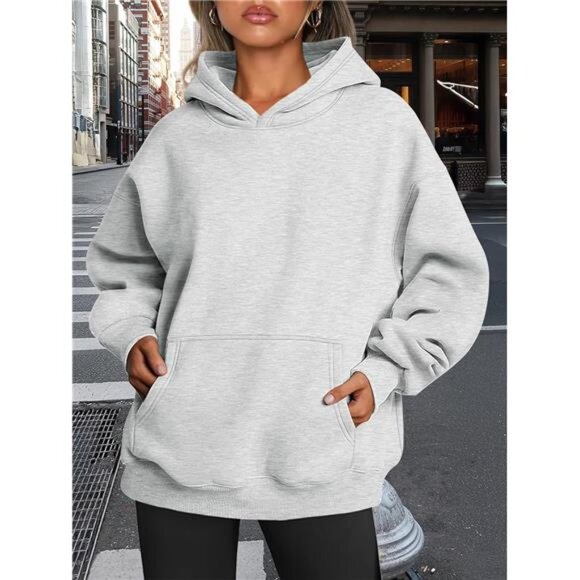 Womens oversized hoodie fleece sweatshirt pullover long sleeve fall winter cloth - Picture 6 of 7
